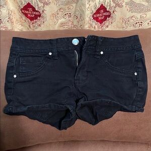 Women's Black Denim Shorts